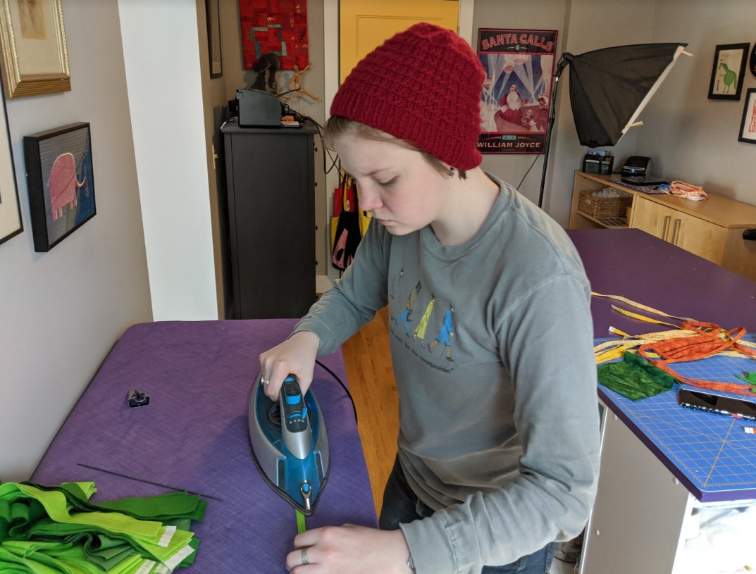 Jo Gratz volunteer sewing Face Masks United Way Asheville