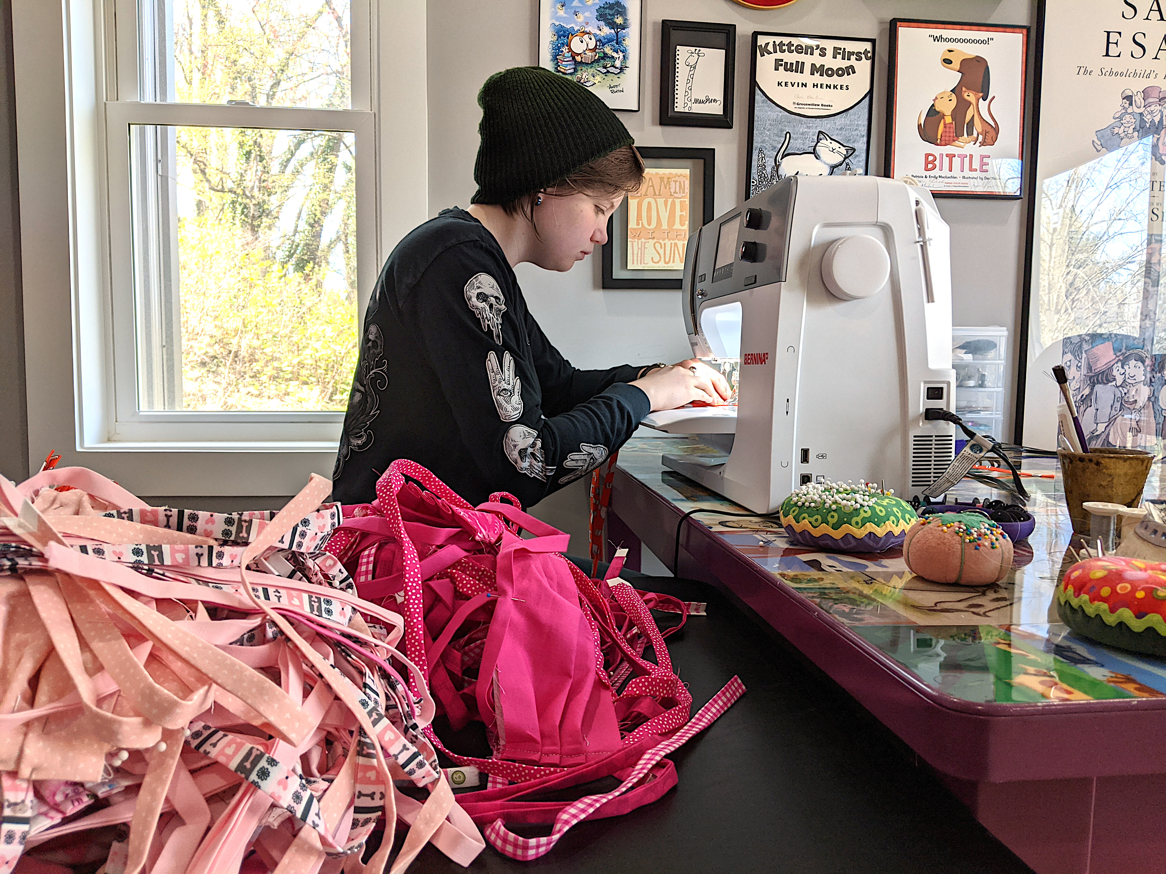 Jo Sewing Volunteer United Way Asheville