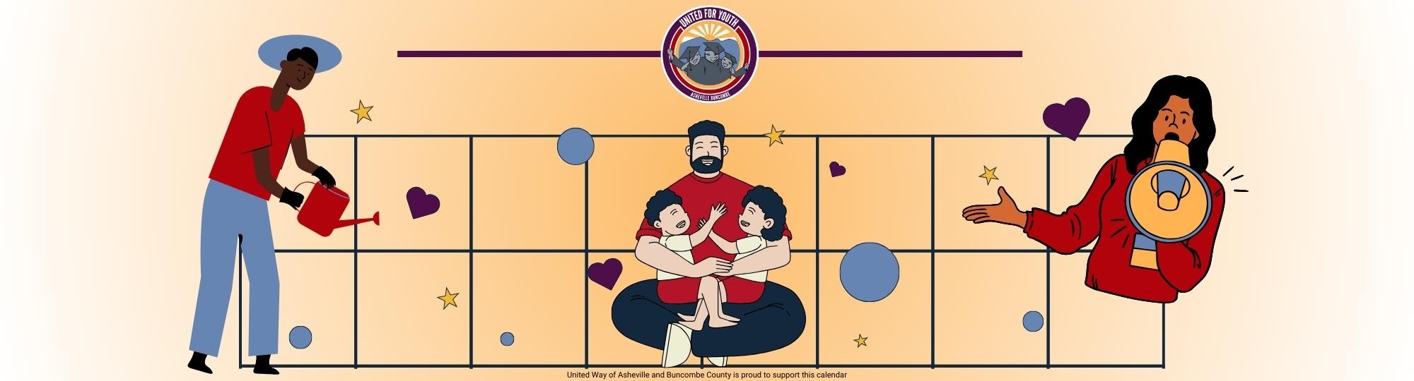 United for Youth Calendar header