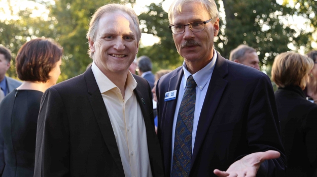 Author, Robert Beatty with David Bailey, United Way president